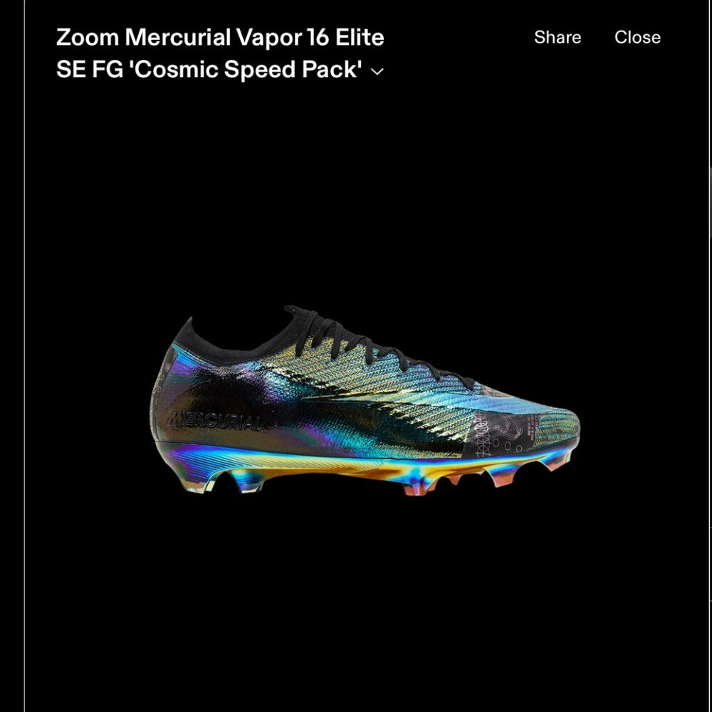 Nike Mercurial Vapor 16 Elite SE FG – Cosmic Speed Pack Soccer Cleats (Size 8)